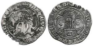 HENRY IV (1454-1474). 1/2 Real (Ar. 1.59g / ... 