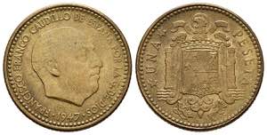 SPANISH STATE (1939-1975). 1 peseta. (AlAe. ... 