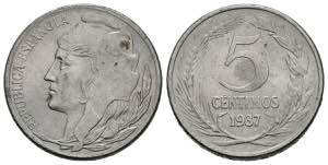 II REPUBLIC (1931-1939). 5 Cents. (Fe. 3.80g ... 