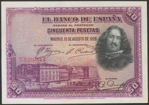 50 Pesetas. August 15, 1925. Without series. ... 