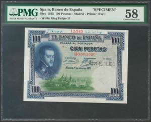 100 pesetas. July 1, 1925. Series D, ... 