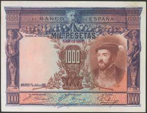 1000 Pesetas. July 1, 1925. No series and ... 