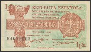 1 peseta. 1937. Series B. (Edifil ... 