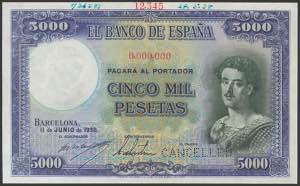 5000 pesetas. June 11, ... 