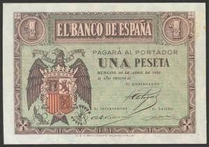 1 peseta. April 30, 1938. Series C. (Edifil ... 