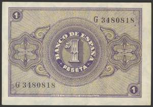 1 peseta. April 30, 1938. Series ... 