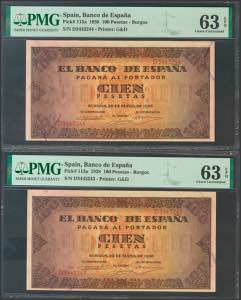 100 pesetas. May 20, 1938. Correlative ... 