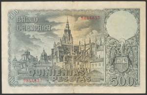 500 pesetas. October 21, 1940. ... 