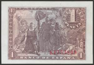 1 peseta. May 21, 1943. Series K. ... 