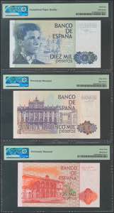 Set of 6 banknotes of 200 Pesetas, ... 