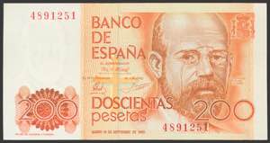 200 pesetas. September 16, 1980. Without ... 