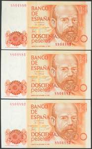 200 pesetas. September 18, 1980. Correlative ... 