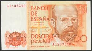 200 pesetas. September 16, 1980. Series A. ... 