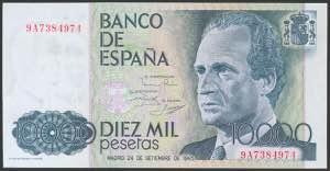 10000 Pesetas. September 24, 1985. Series ... 