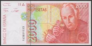 2000 pesetas. April 24, 1992. Series 1S. ... 