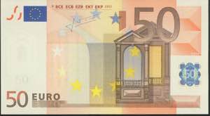 50 Euros. 1 de Enero de 2002. Firma Trichet. ... 