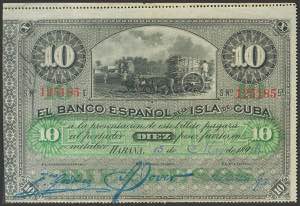 BANCO ESPAÑOL DE LA ISLA DE CUBA. 10 Pesos. ... 
