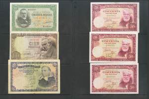 Set of 9 banknotes of the Bank of ... 