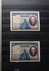 Set of 39 Bank of Spain notes of various ... 