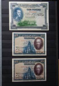 Set of 69 Bank of Spain notes of various ... 