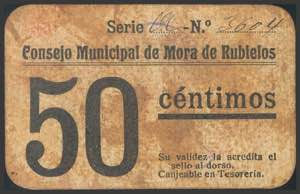 MORA DE RUBIELOS (TERUEL). 50 Céntimos. ... 