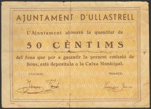 ULLASTRELL (BARCELONA). 50 Céntimos. ... 