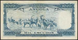 ANGOLA. 1000 Escudos. 1962. Bank ... 