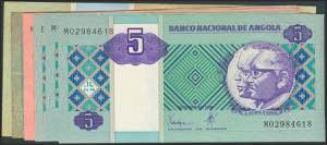 ANGOLA. Set of 7 banknotes: 5 ... 