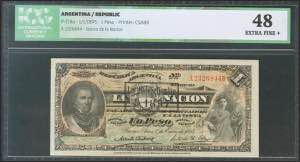 ARGENTINA. 1 Peso. 1 January 1895. (Pick: ... 