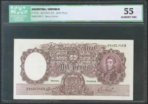 ARGENTINA. 1000 pesos. (1966ca). Series D. ... 