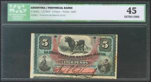 ARGENTINA. 5 pesos. 1 January 1869. (Pick: ... 