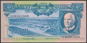 ANGOLA. 50 Escudos. 1962. Bank of Angola. ... 
