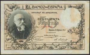 50 Pesetas. March 19, 1905. Without series. ... 