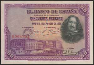 50 Pesetas. August 15, 1928. Without series. ... 