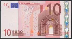 10 Euros. 1 de Enero de 2002. Firma Trichet. ... 