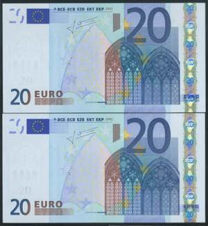 20 euros. January 1, 2002. Correlative pair ... 
