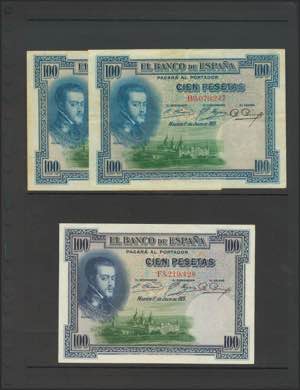 Interesting set of 15 Bank of Spain notes in ... 