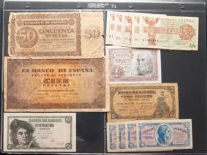 Set of 43 banknotes of the Bank of Spain of ... 