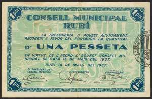 RUBY. 1 peseta. May 13, 1937. Series A. ... 