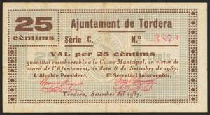 TORDERA (BARCELONA). 25 cents. September 8, ... 