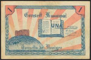 TORROELLA DE MONTGRI (TARRAGONA). 1 peseta. ... 