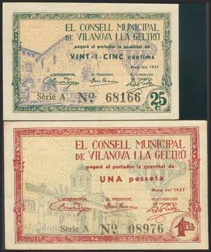 VILANOVA I LA GELTRU (BARCELONA). 25 Cents ... 