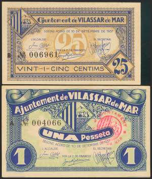 VILASSAR DE MAR (BARCELONA). 25 Cents and 1 ... 