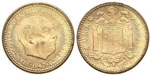 SPANISH STATE (1939-1975). 1 peseta. (Al-Ae. ... 