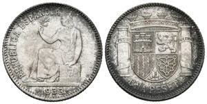 II REPUBLIC (1931-1939). 1 peseta. (Ar. ... 