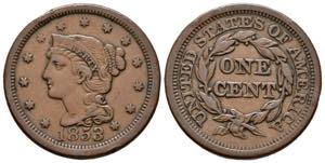 USA. 1 Large Cents (Ae. 10.46g / 28mm). ... 