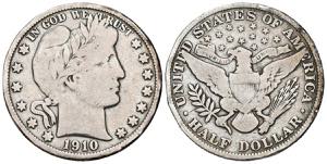 USA. 1/2 Dollar (Ar. 11.96g / 30mm). 1910. ... 