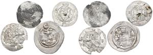 SASANIDA EMPIRE. Set of 4 silver coins, of ... 