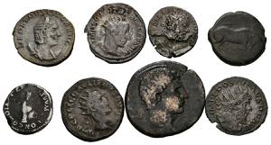 ANCIENT COIN. Set of 8 Roman and Iberian ... 