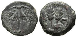 JUDAEA, Agrippa I. Prutah. (Ae. 2.39g / ... 